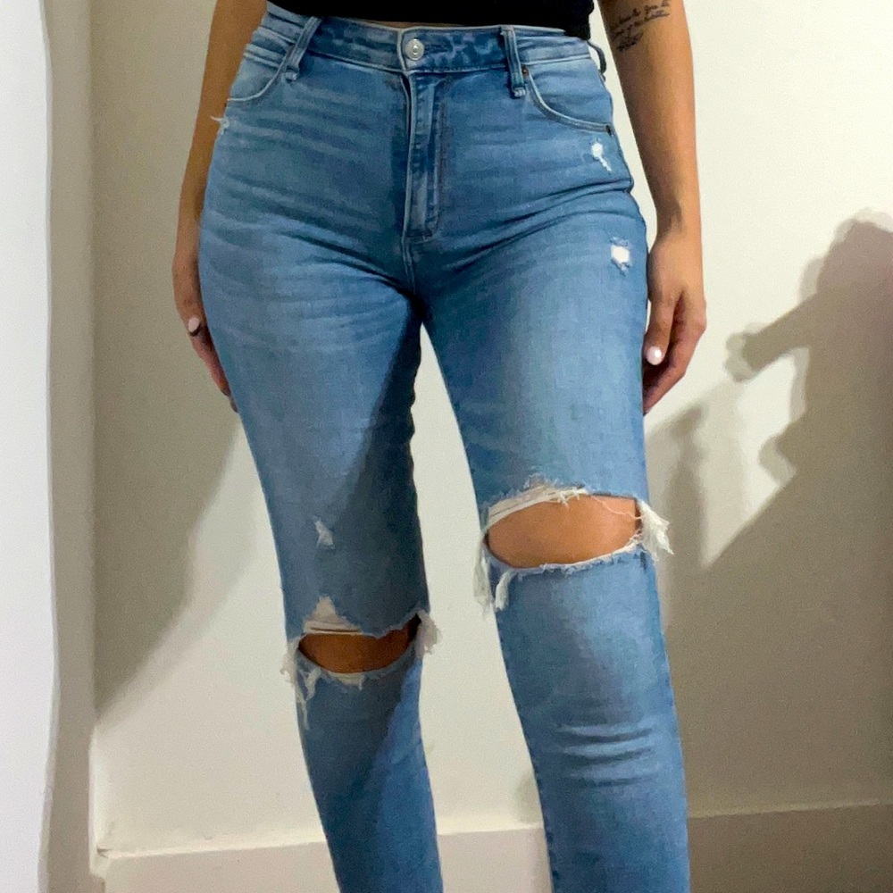 Abercrombie and fitch high rise super skinny ankle jeans